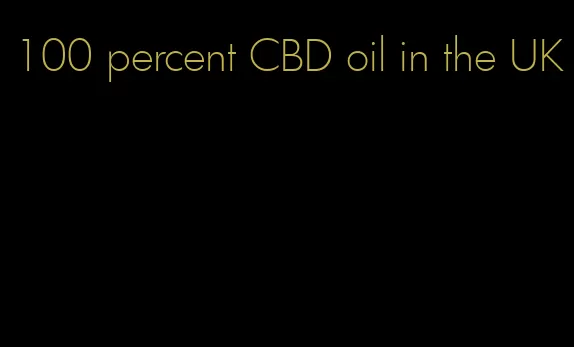 100 percent CBD oil in the UK