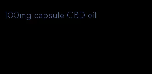 100mg capsule CBD oil