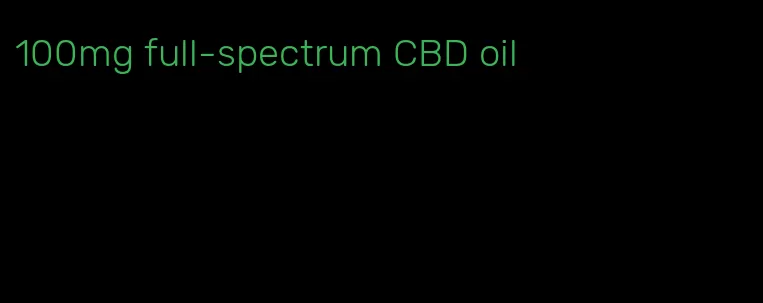 100mg full-spectrum CBD oil