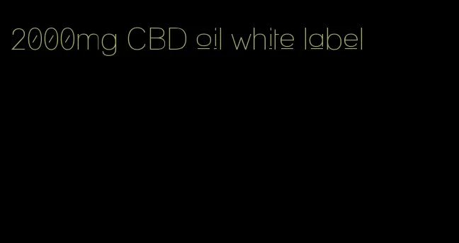 2000mg CBD oil white label