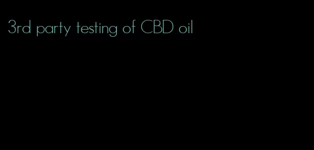 3rd party testing of CBD oil