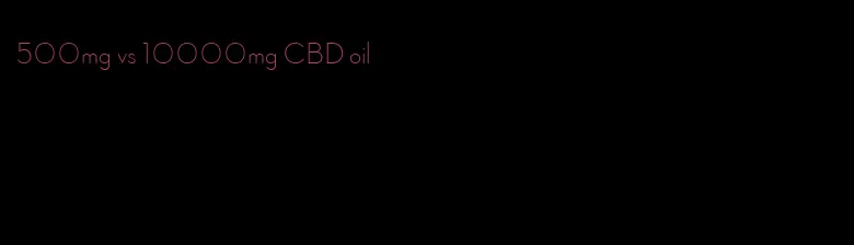 500mg vs 10000mg CBD oil