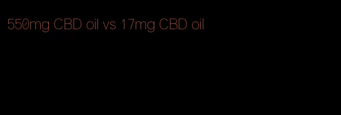 550mg CBD oil vs 17mg CBD oil
