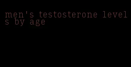 men's testosterone levels by age