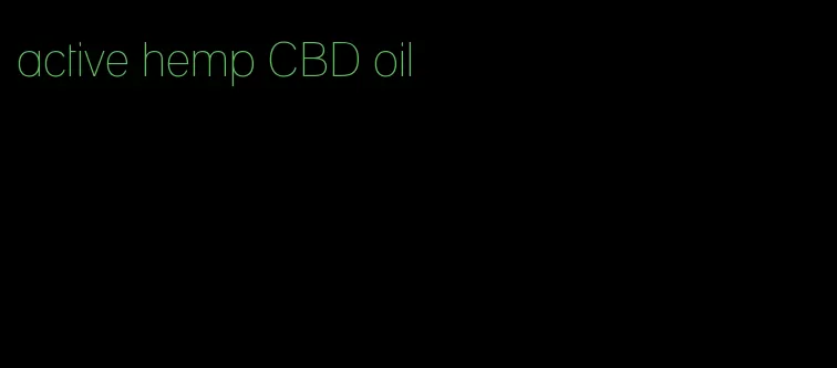 active hemp CBD oil