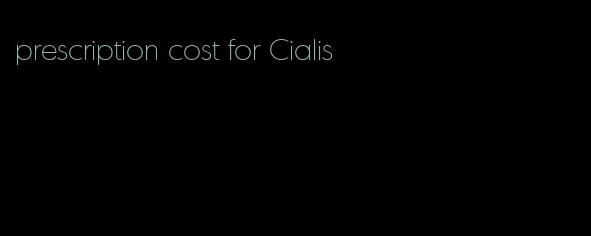 prescription cost for Cialis