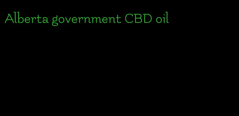 Alberta government CBD oil
