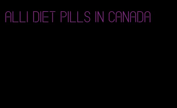 Alli diet pills in Canada