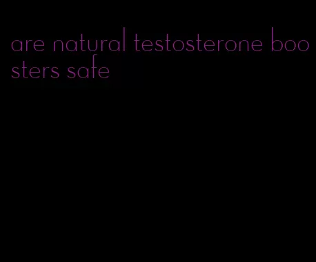 are natural testosterone boosters safe