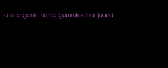 are organic hemp gummies marijuana
