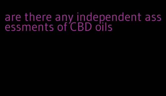 are there any independent assessments of CBD oils