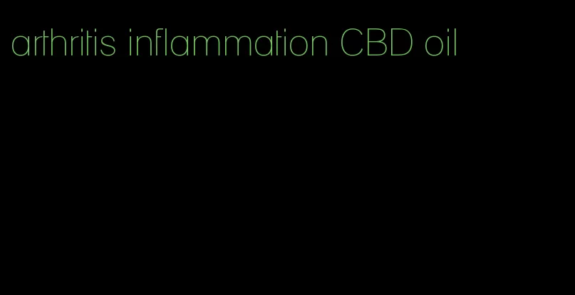 arthritis inflammation CBD oil