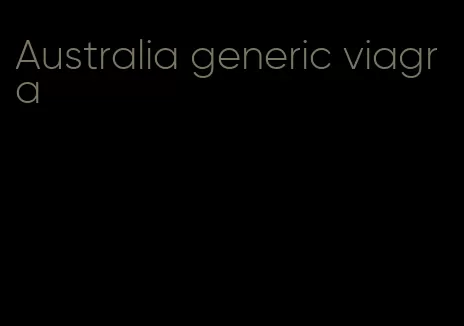 Australia generic viagra