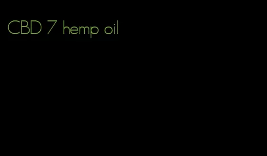 CBD 7 hemp oil