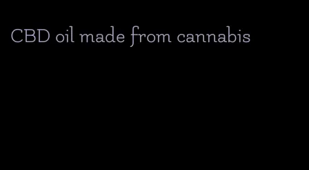 CBD oil made from cannabis