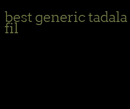 best generic tadalafil