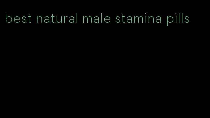 best natural male stamina pills