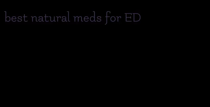 best natural meds for ED