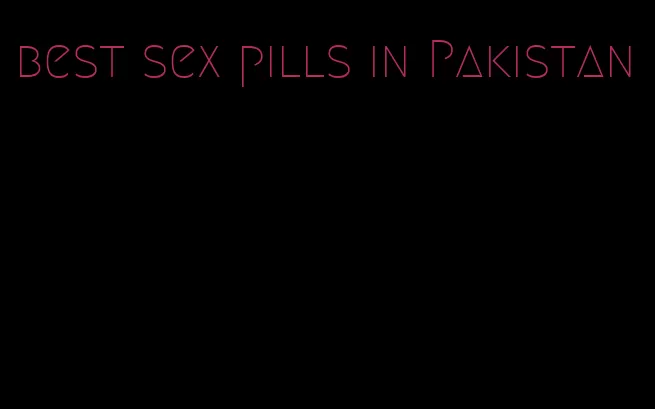 best sex pills in Pakistan