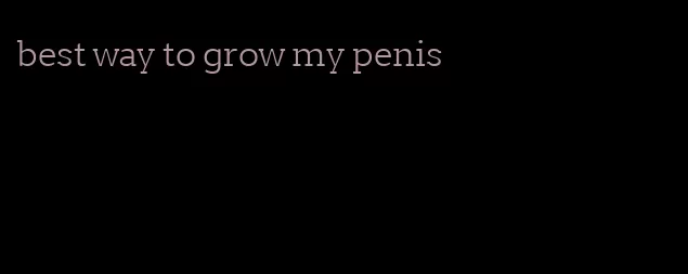 best way to grow my penis
