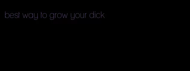 best way to grow your dick