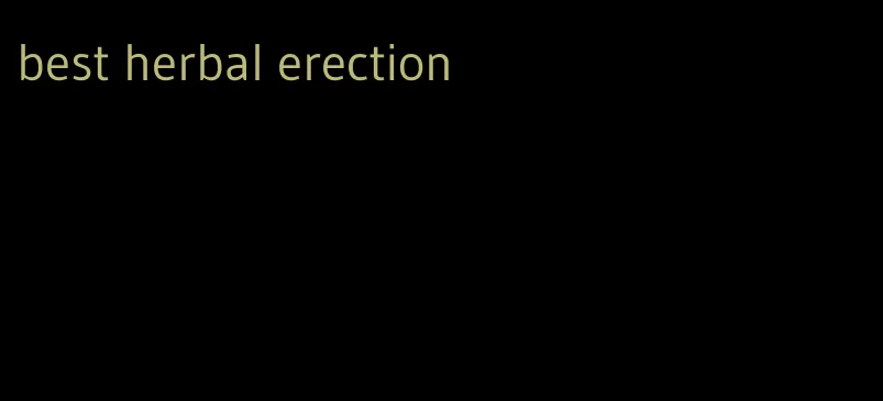 best herbal erection