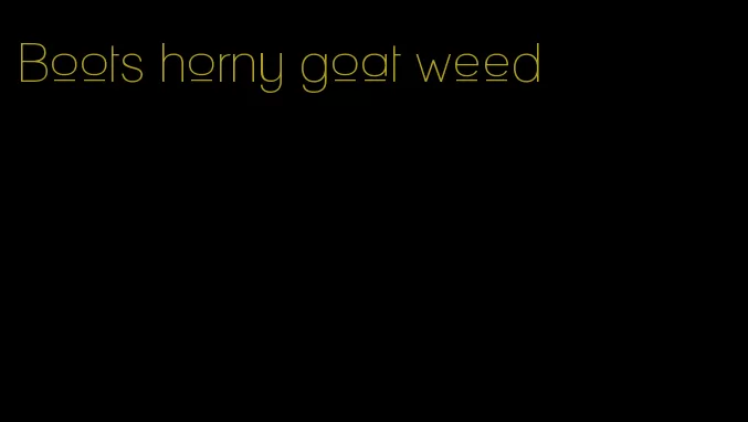 Boots horny goat weed