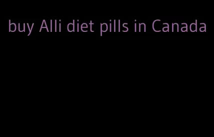 buy Alli diet pills in Canada