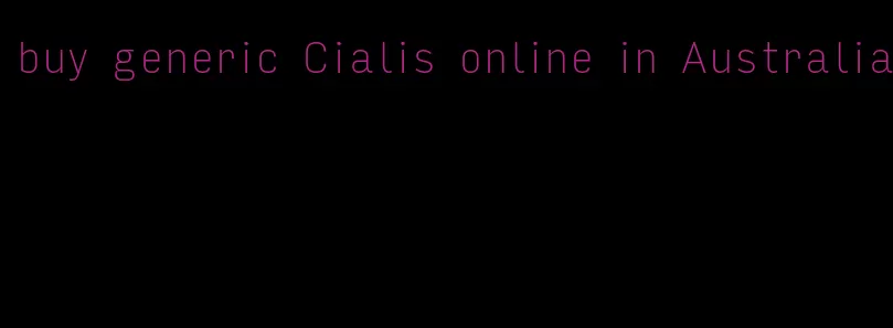 buy generic Cialis online in Australia