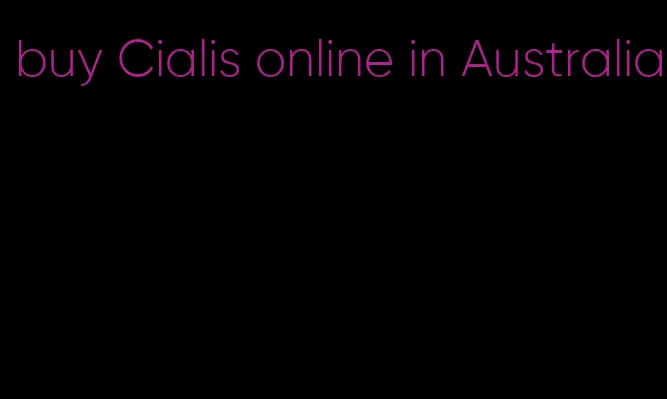 buy Cialis online in Australia