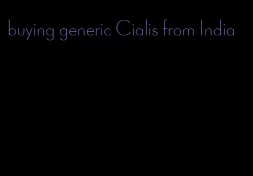 buying generic Cialis from India