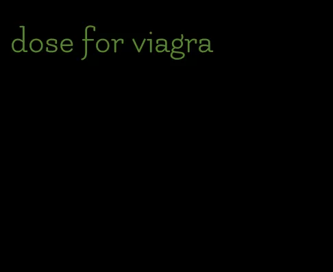 dose for viagra