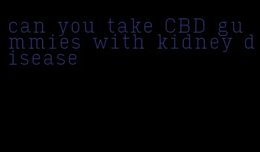 can you take CBD gummies with kidney disease