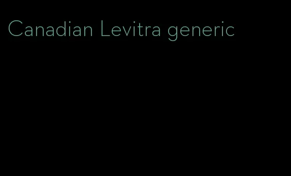 Canadian Levitra generic