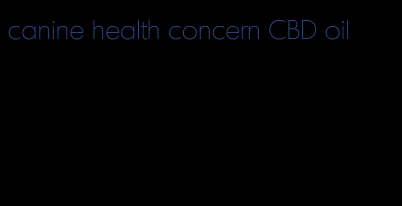 canine health concern CBD oil