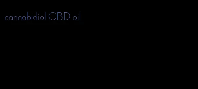 cannabidiol CBD oil