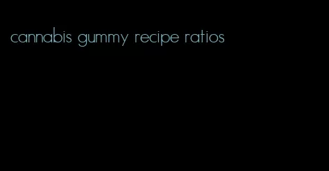 cannabis gummy recipe ratios