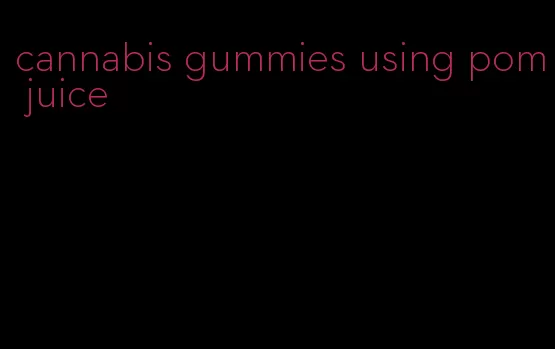 cannabis gummies using pom juice