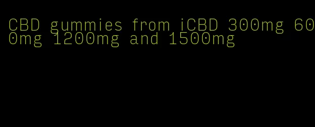 CBD gummies from iCBD 300mg 600mg 1200mg and 1500mg