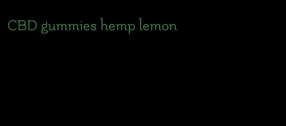 CBD gummies hemp lemon
