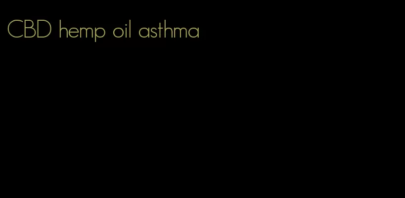 CBD hemp oil asthma