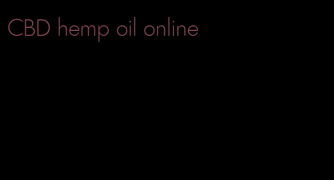CBD hemp oil online