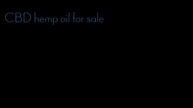 CBD hemp oil for sale