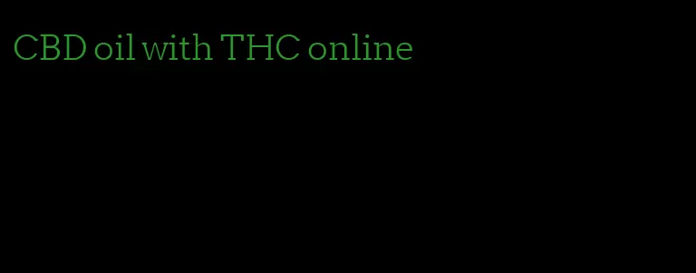 CBD oil with THC online