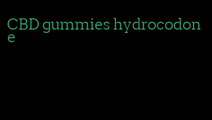 CBD gummies hydrocodone