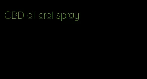 CBD oil oral spray