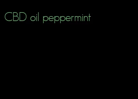 CBD oil peppermint