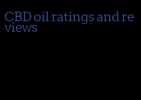 CBD oil ratings and reviews