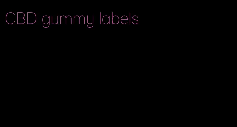 CBD gummy labels