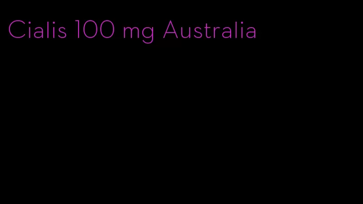 Cialis 100 mg Australia